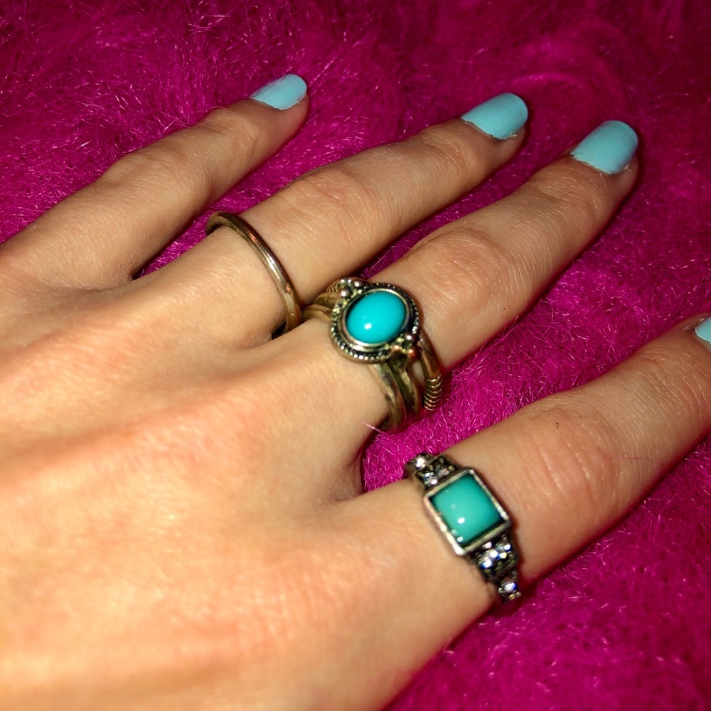 Turquoise Ring Set